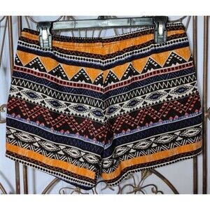 No Boundaries Aztec Pattern Comfy Shorts with Drawstring and Pockets! Med